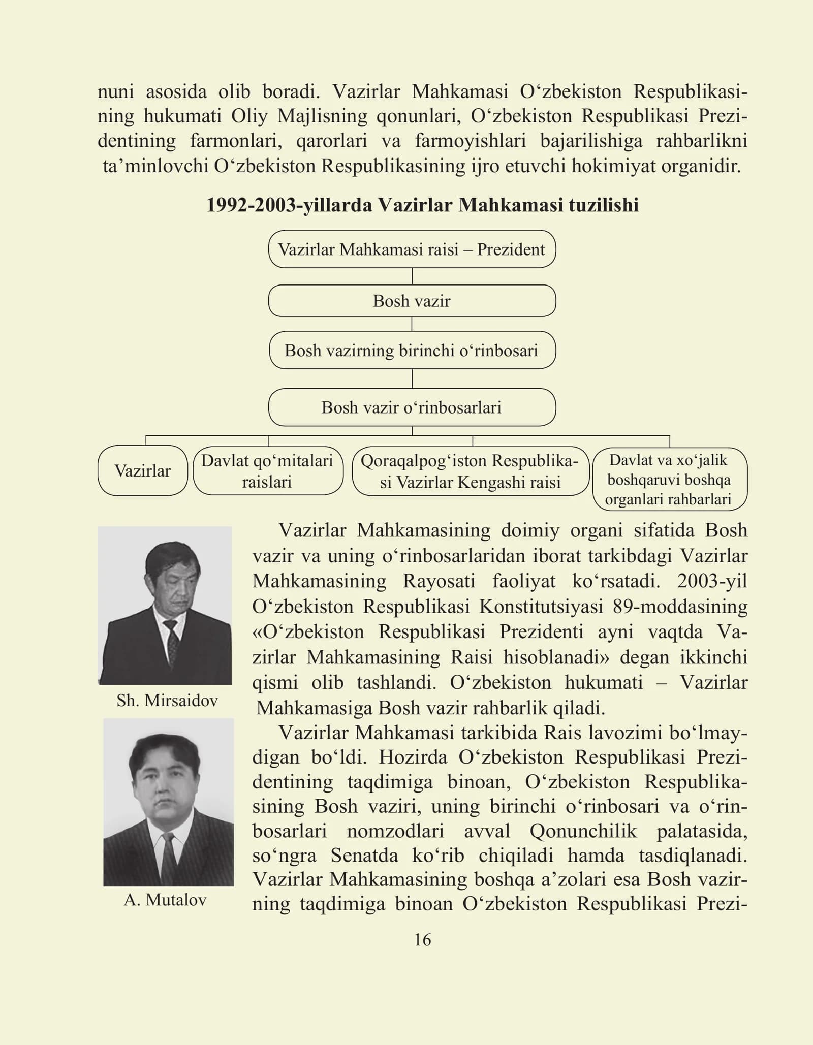 O‘zbekiston Respublikasi Vazirlar Mahkamasi