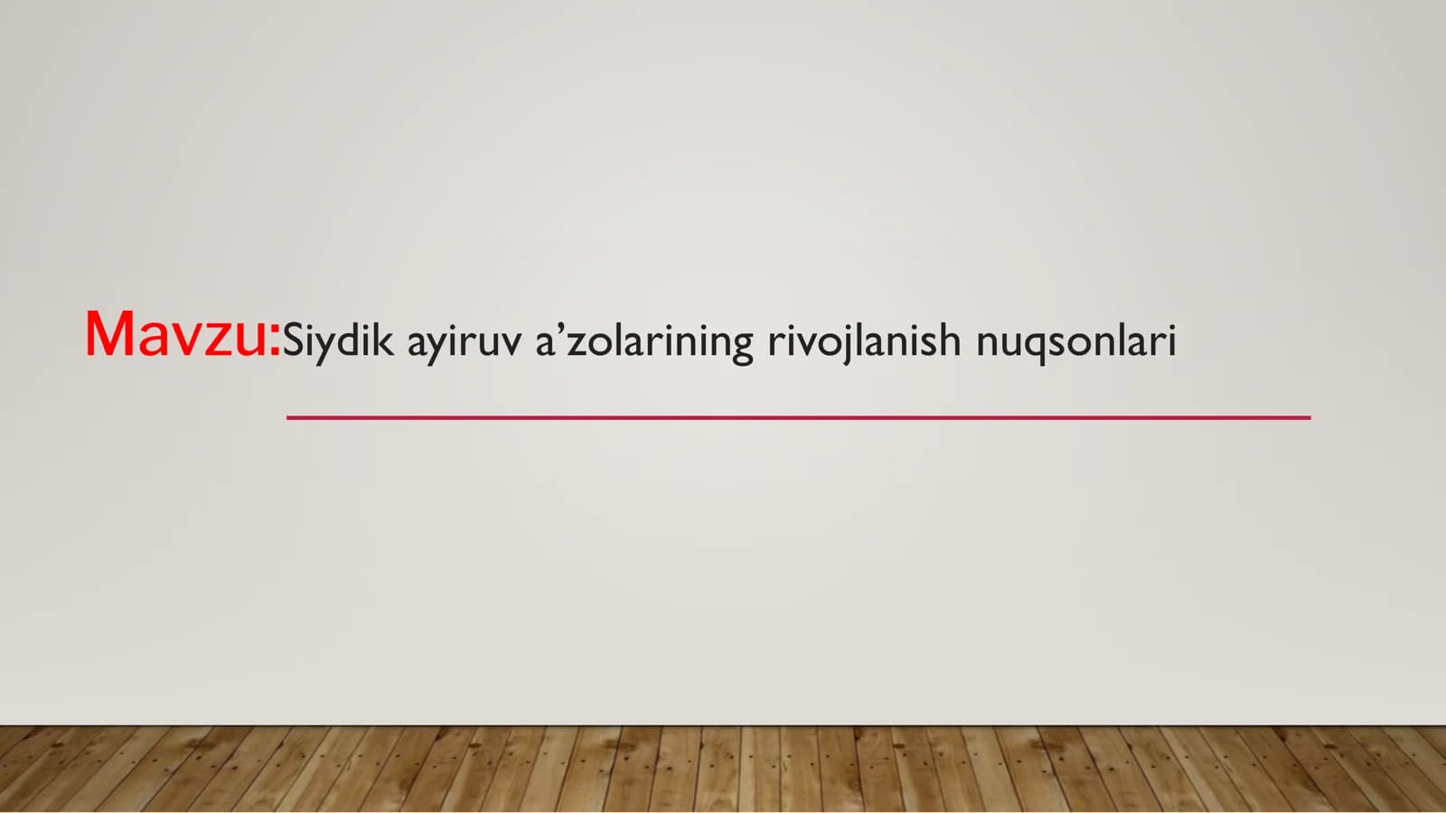 Siydik ayiruv a’zolarining rivojlanish nuqsonlari