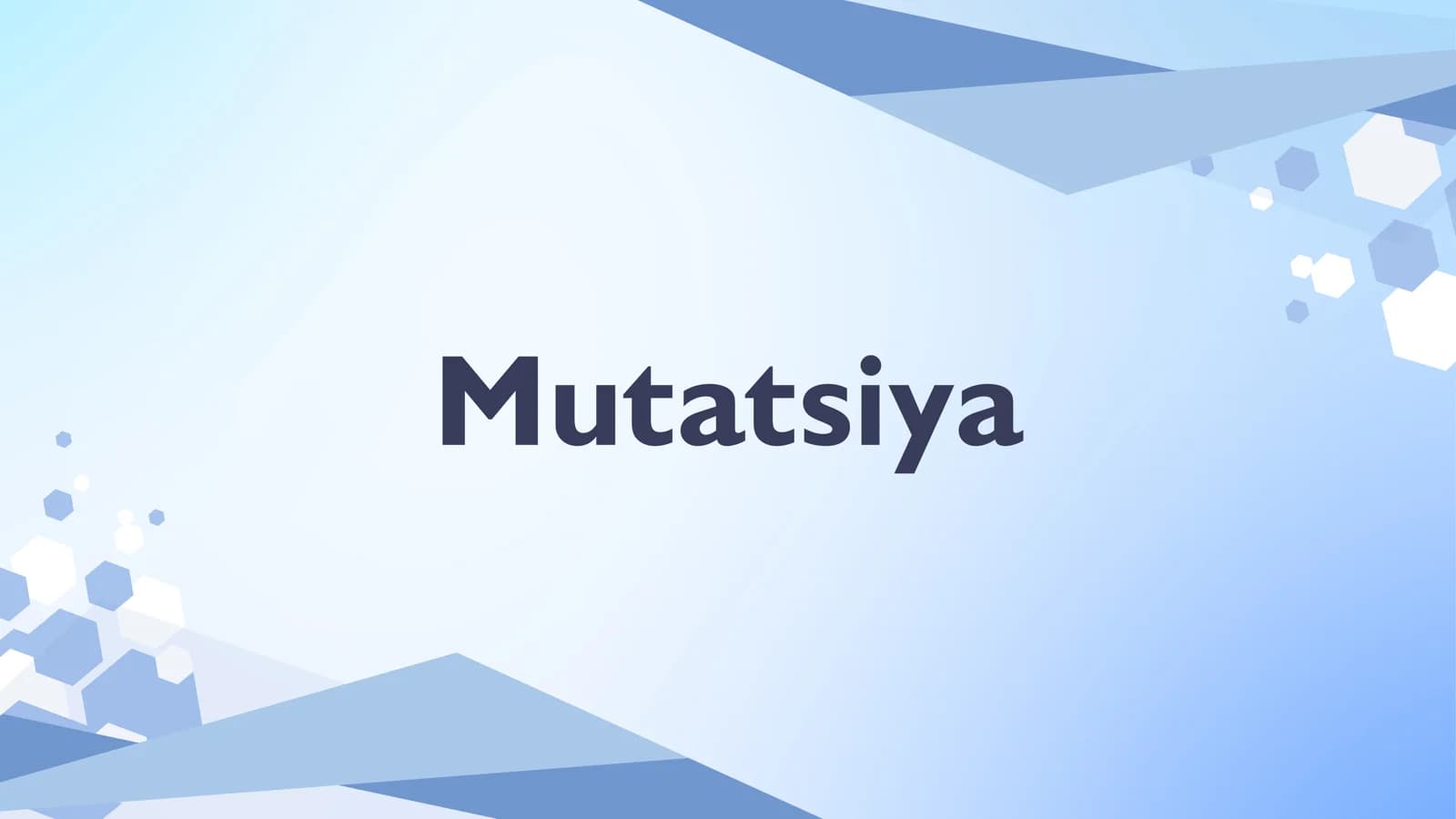 Prezintatsiya. Mavzu: Mutatsiya.