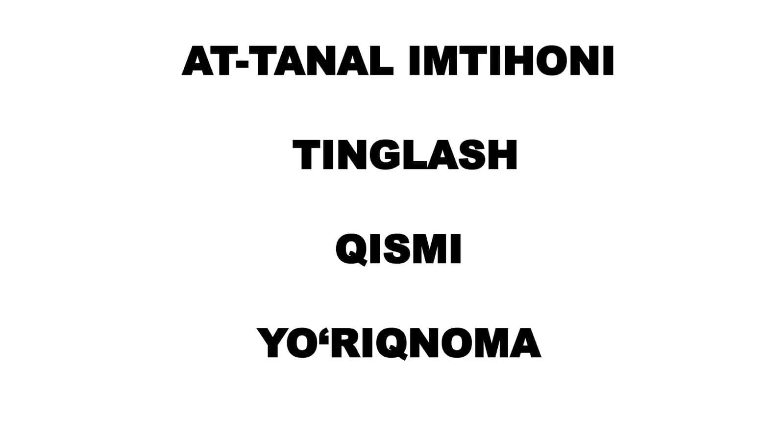 AT-TANAL IMTIHONI