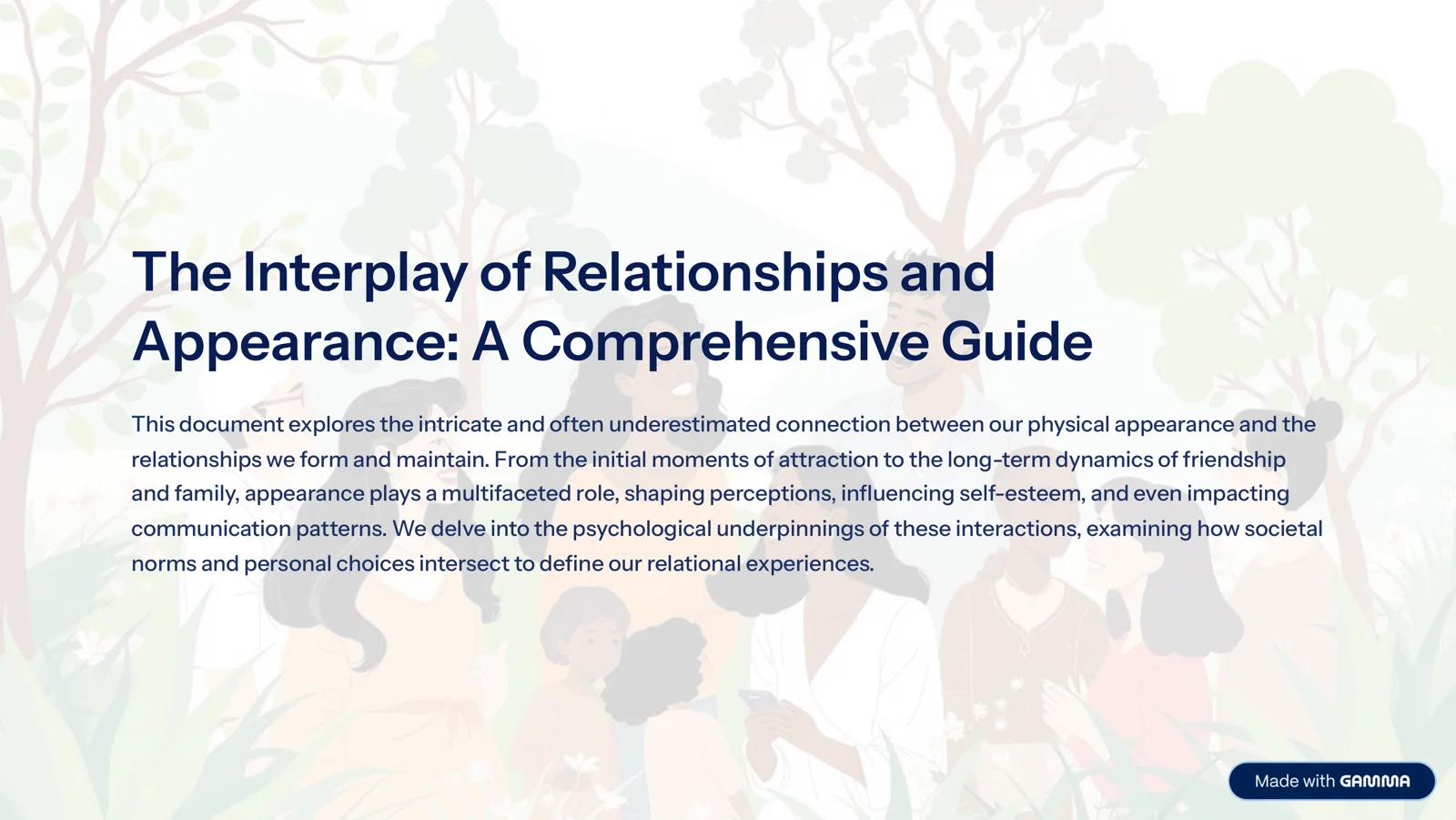 The Interplay of Relationships and Appearance: A Comprehensive Guide