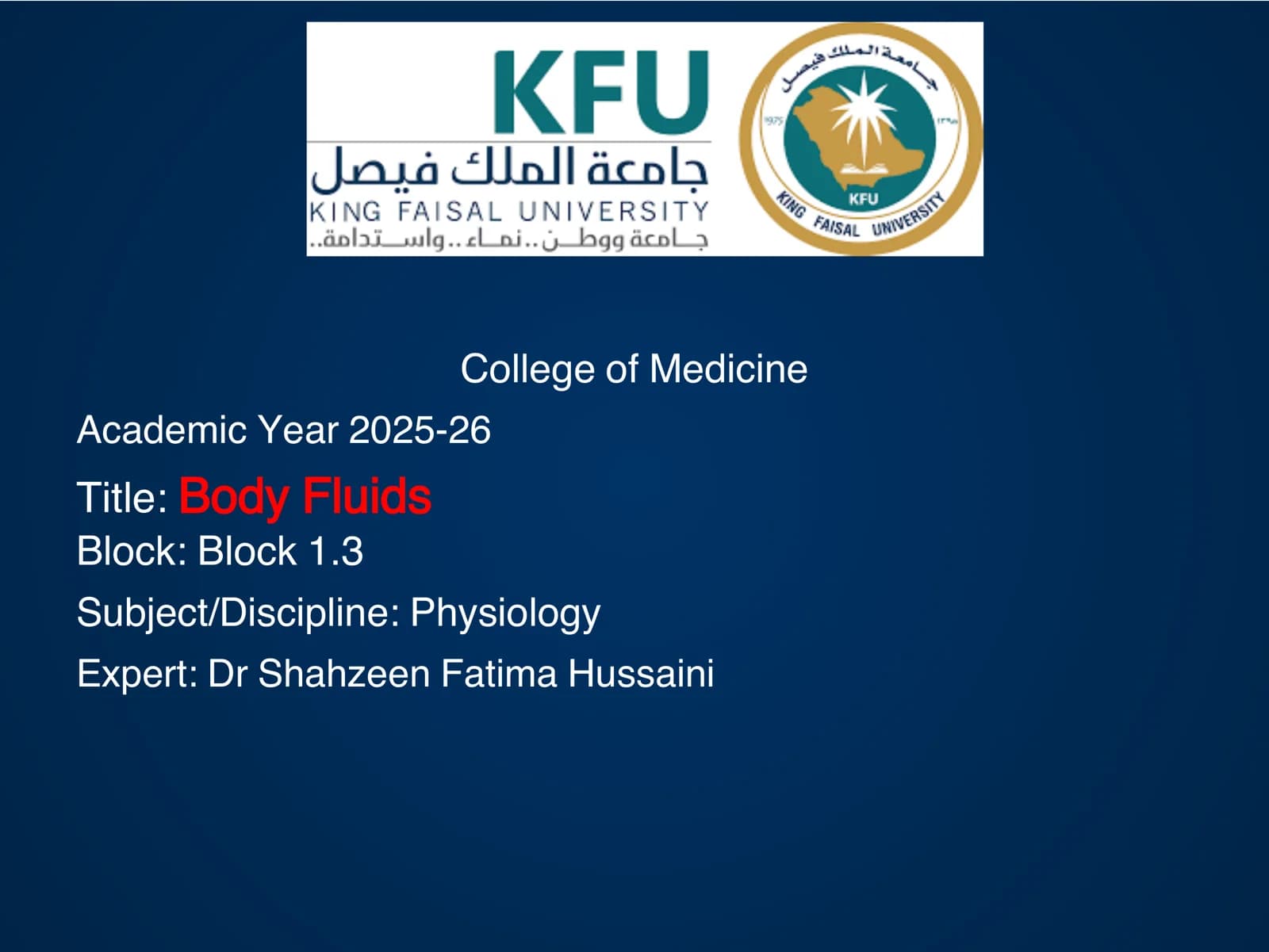 Body Fluids