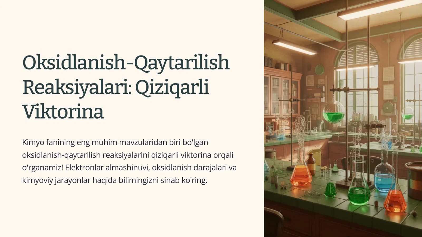 Oksidlanish-Qaytarilish Viktorinasi