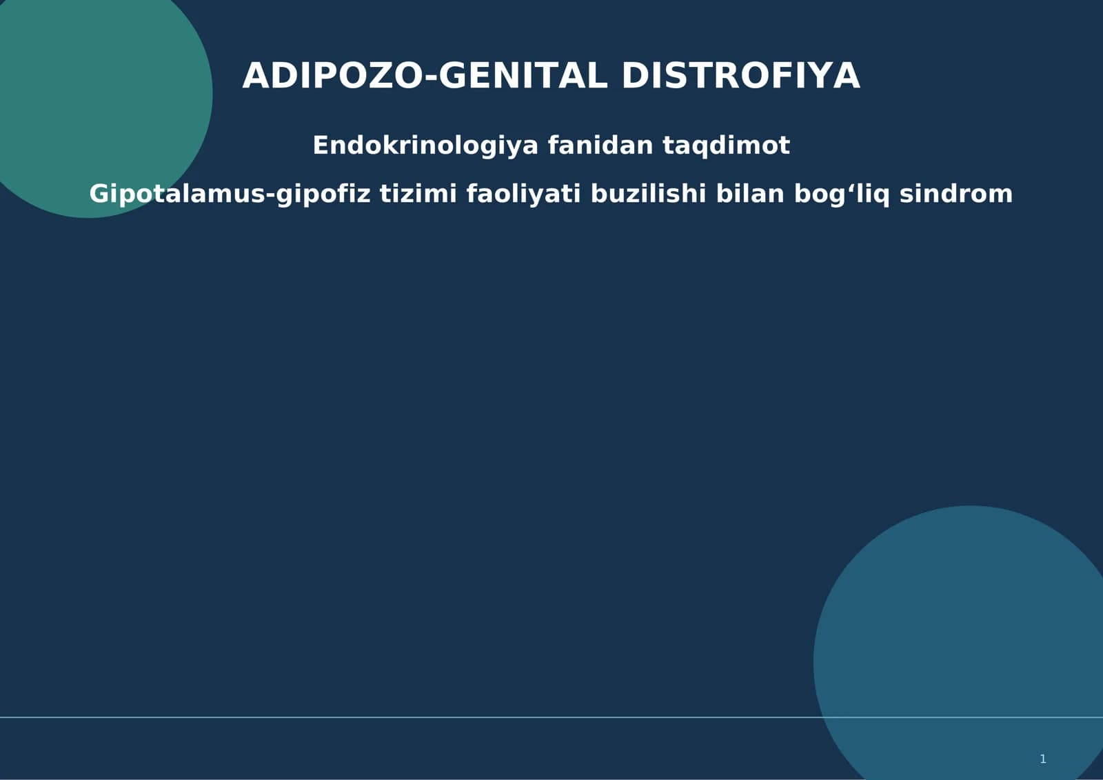 ADIPOZO-GENITAL DISTROFIYA