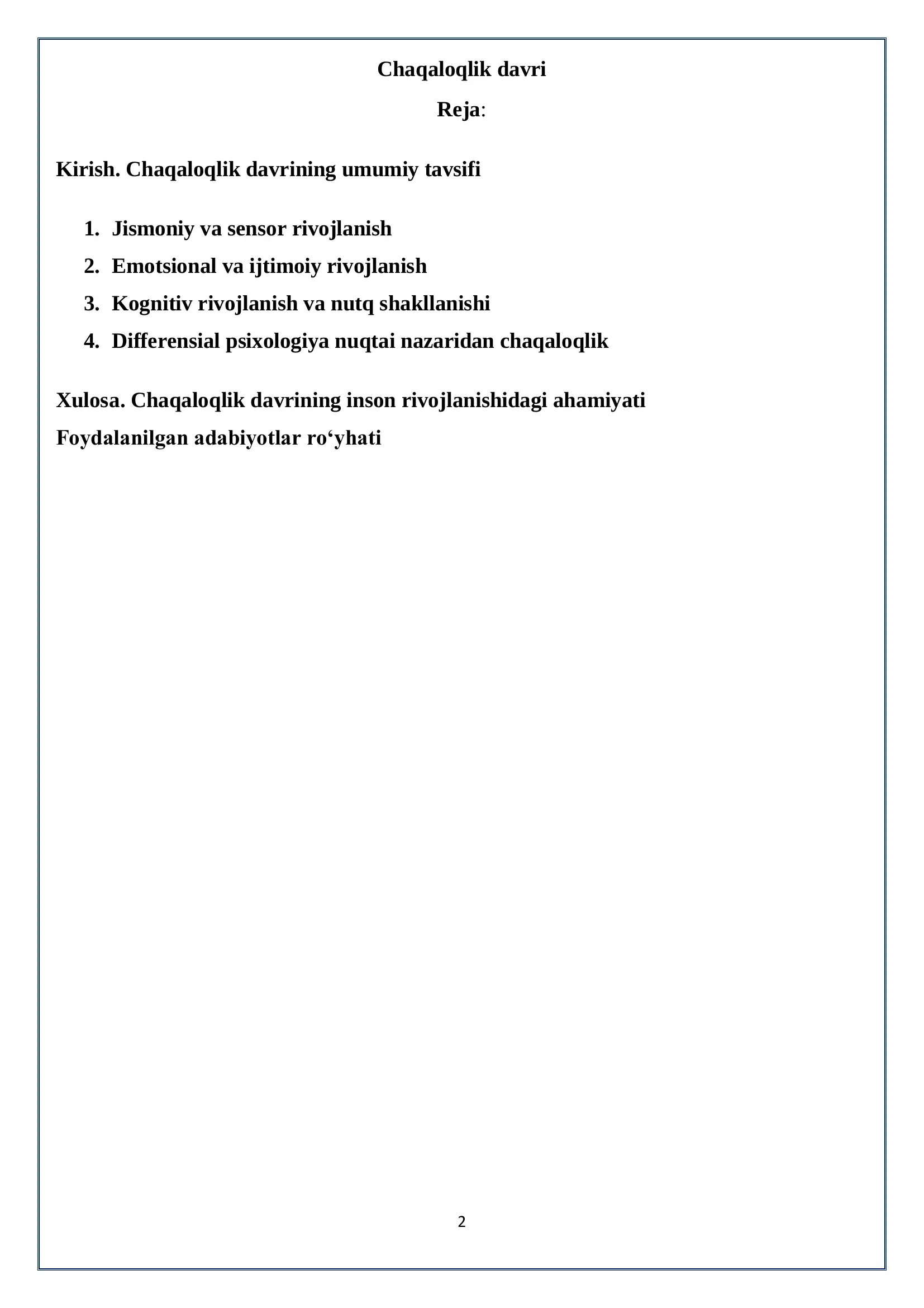 Chaqaloqlik davri