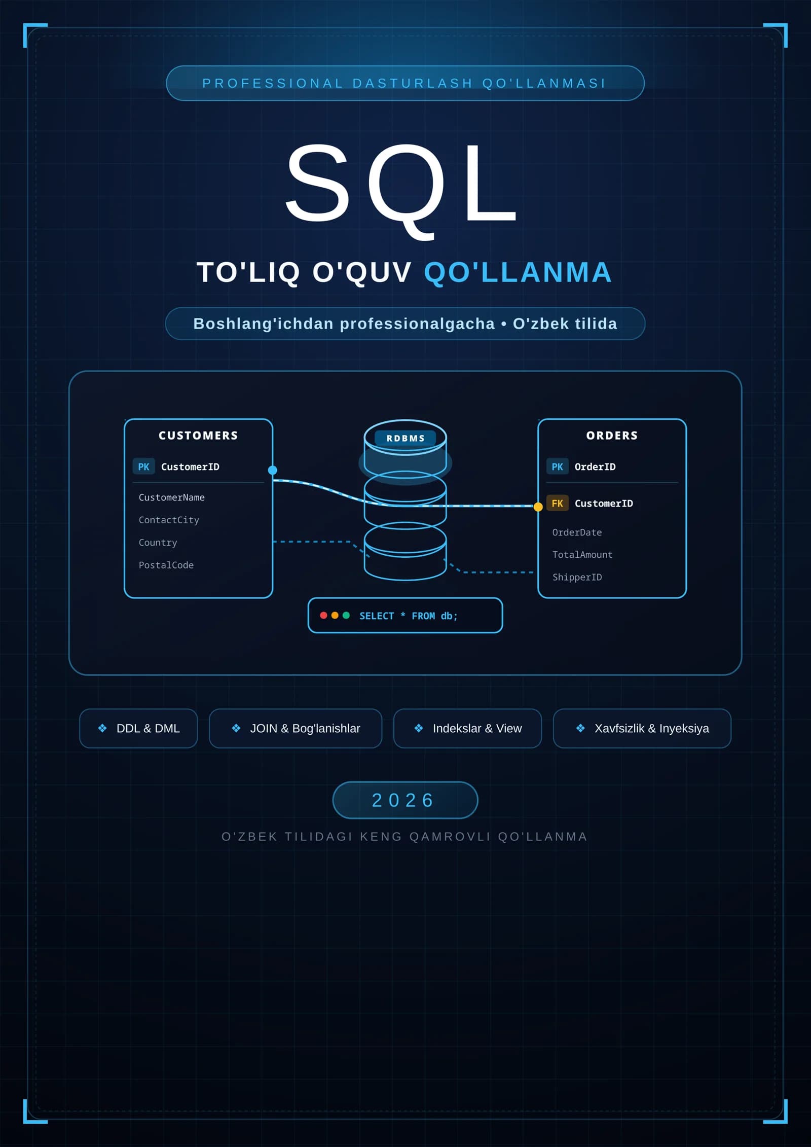 SQL TO'LIQ O'QUV QO'LLANMA