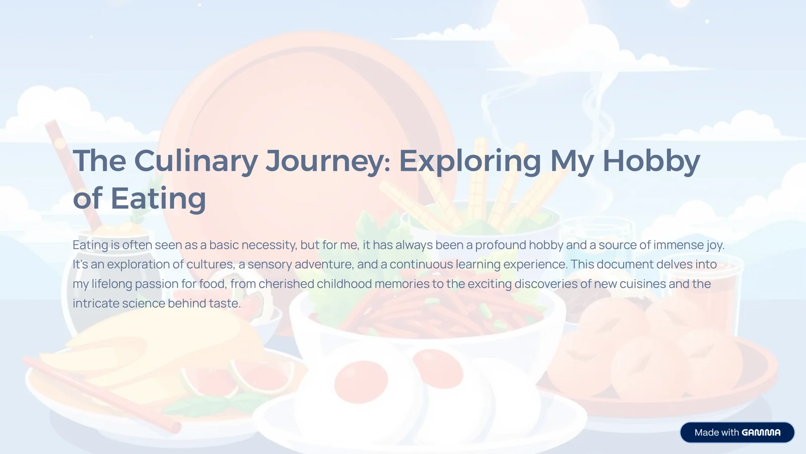 My Culinary Journey