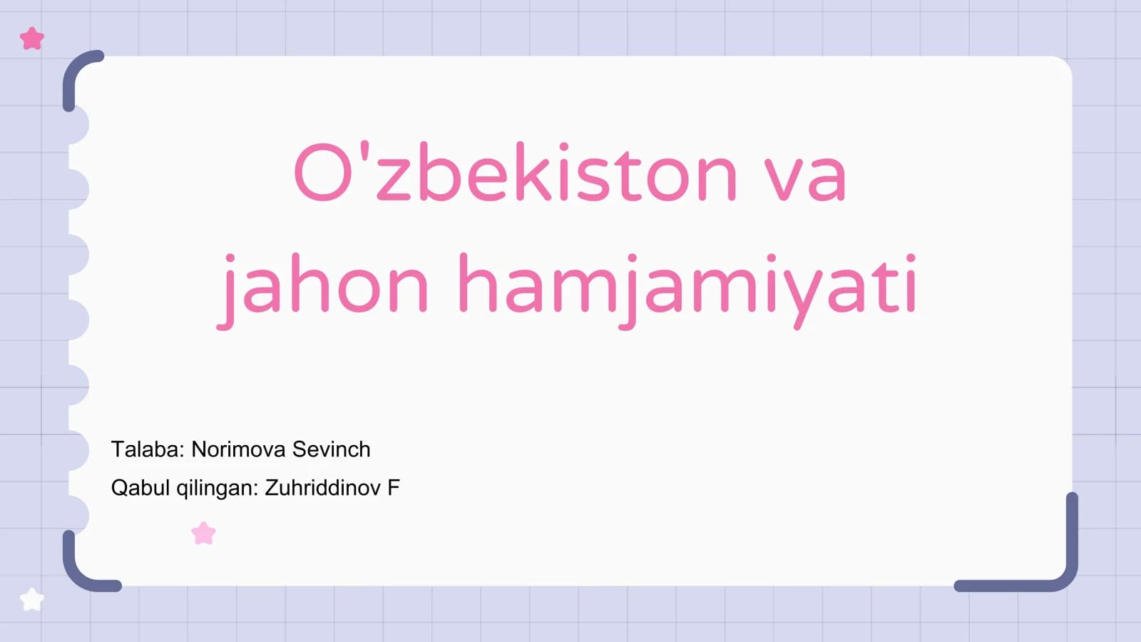 O‘zbekistonning xalqaro munosabatlardagi o‘rni