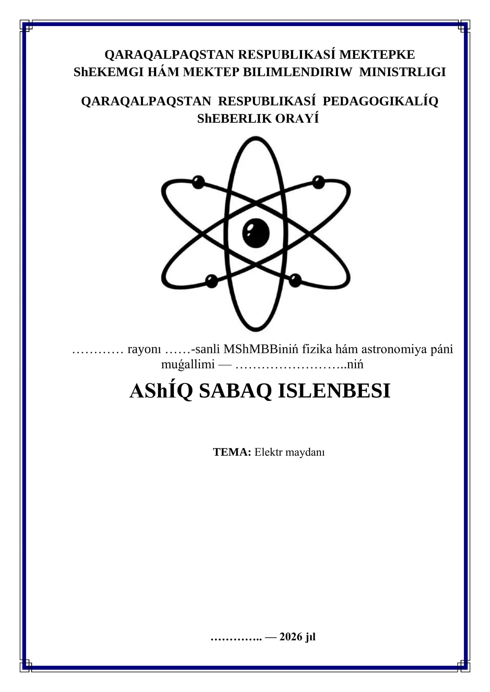 AShÍQ SABAQ ISLENBESI