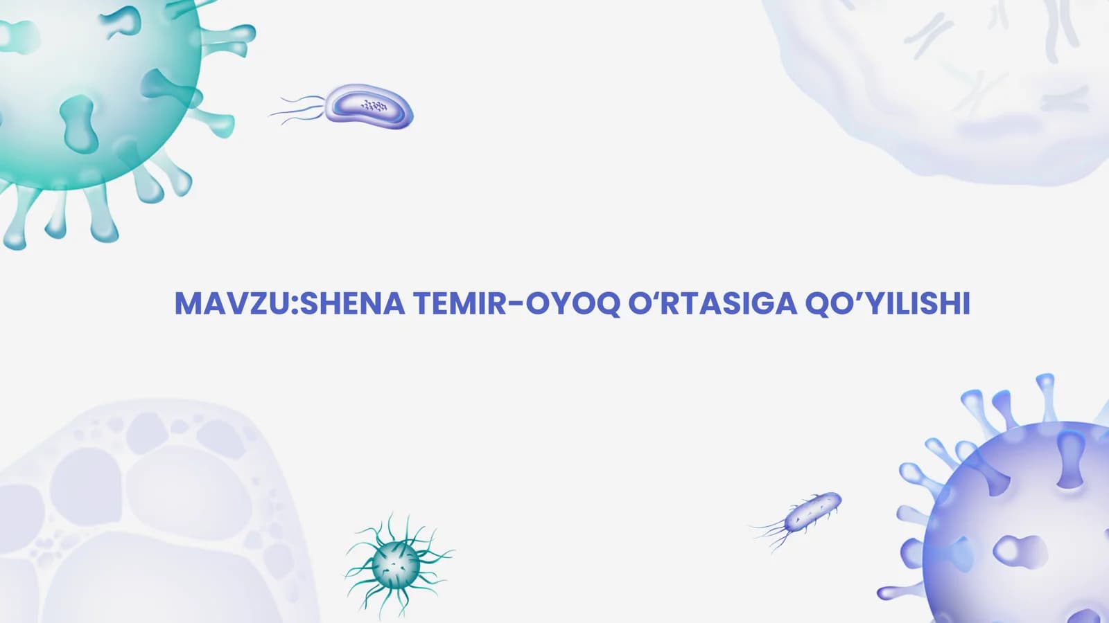 SHENA TEMIR-OYOQ OʻRTASIGA QO’YILISHI