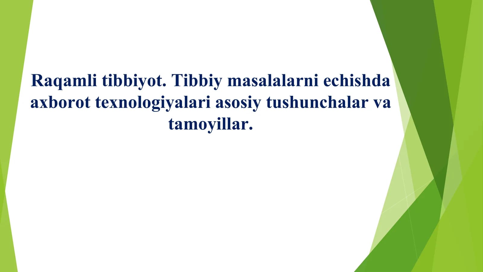 Raqamli Tibbiyot
