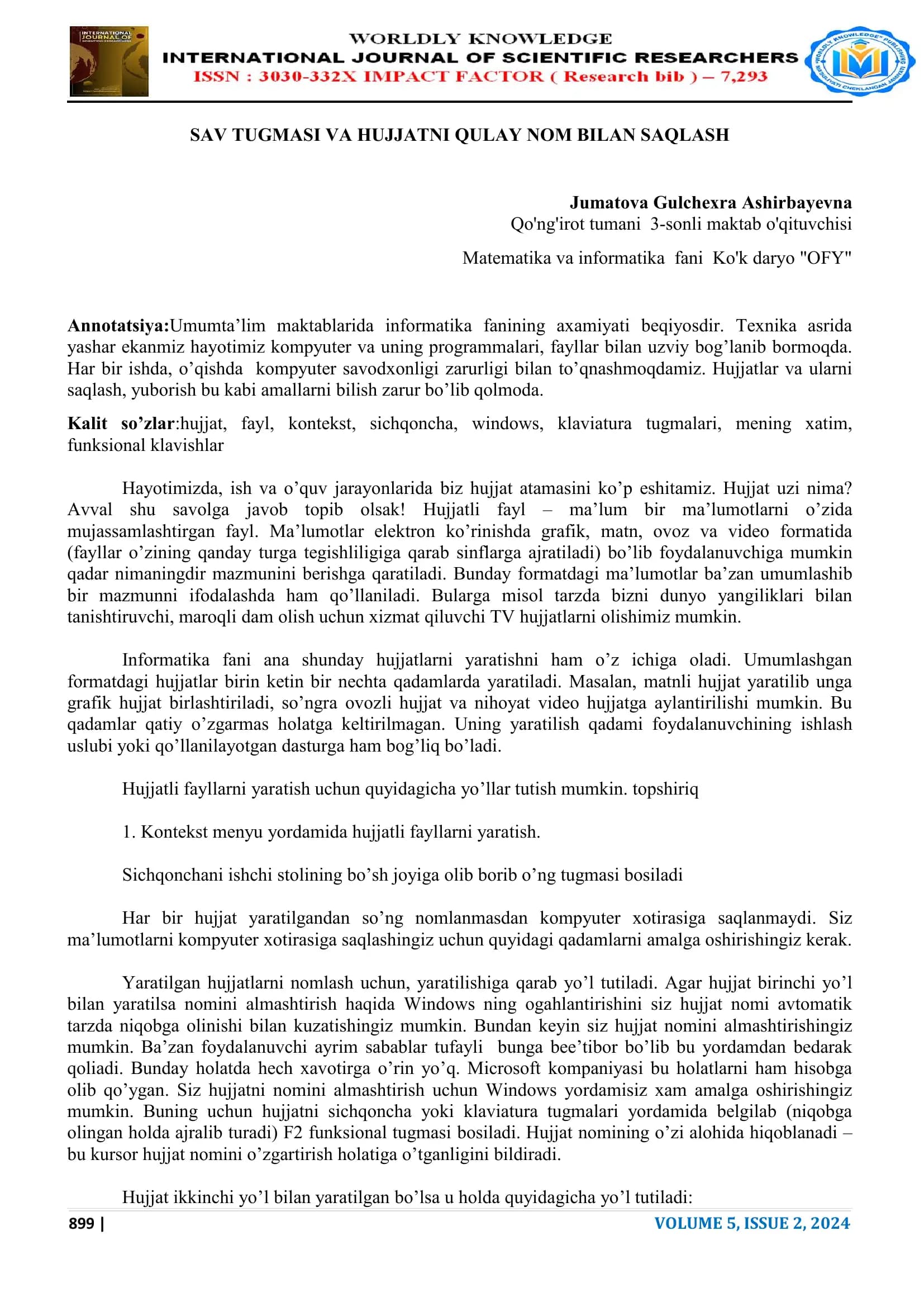 save tugmasi va hujjatni qulay nom bilan saqlash