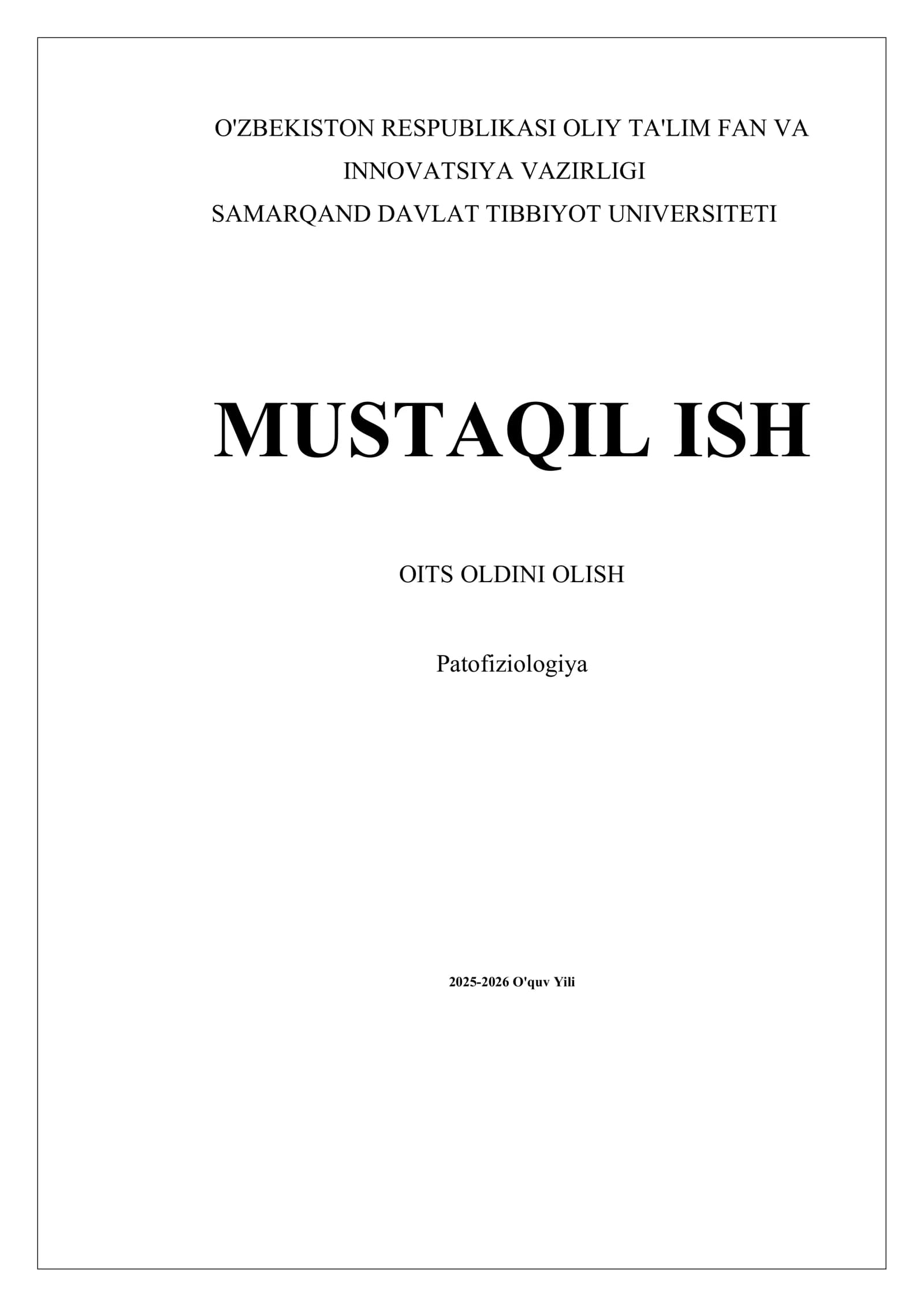 Oitsni oldini olish