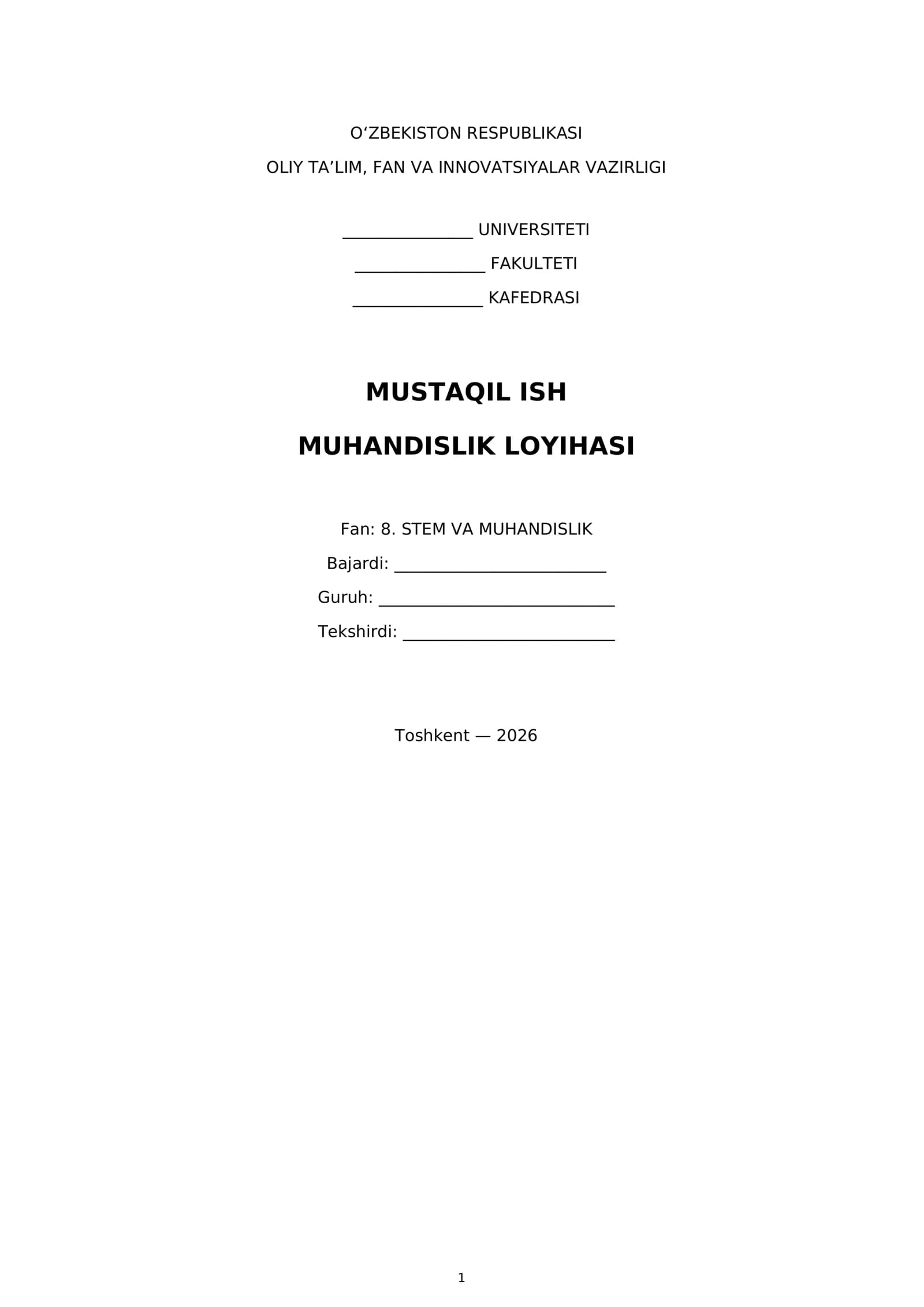 Muhandislik loyihasi