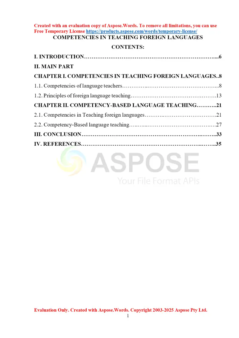 COMPETENCIES IN TEACHING FOREIGN LANGUAGES