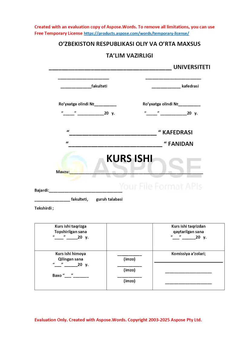 Mobil ilova yaratish mavzusidagi kurs ishi