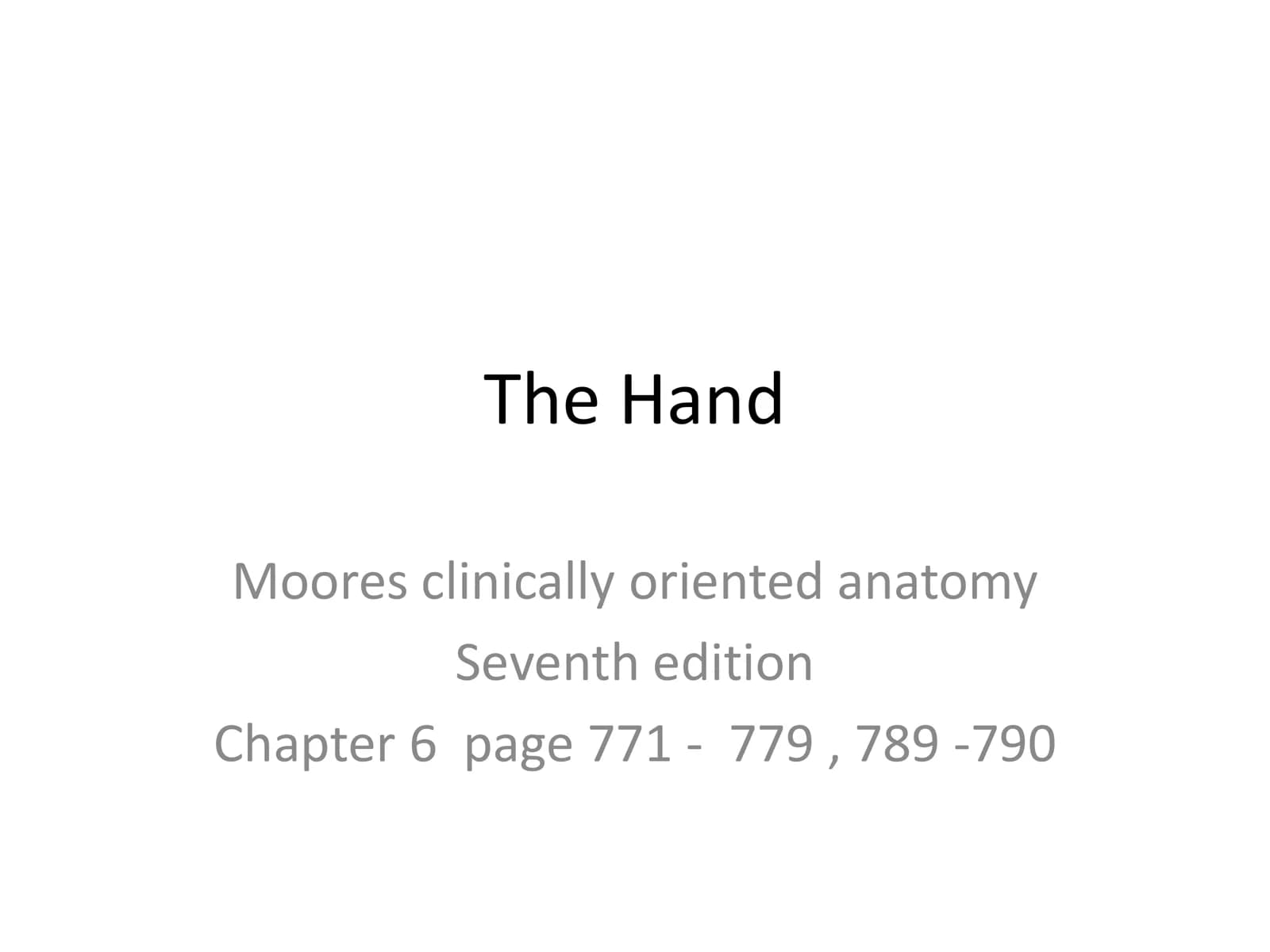 The Hand