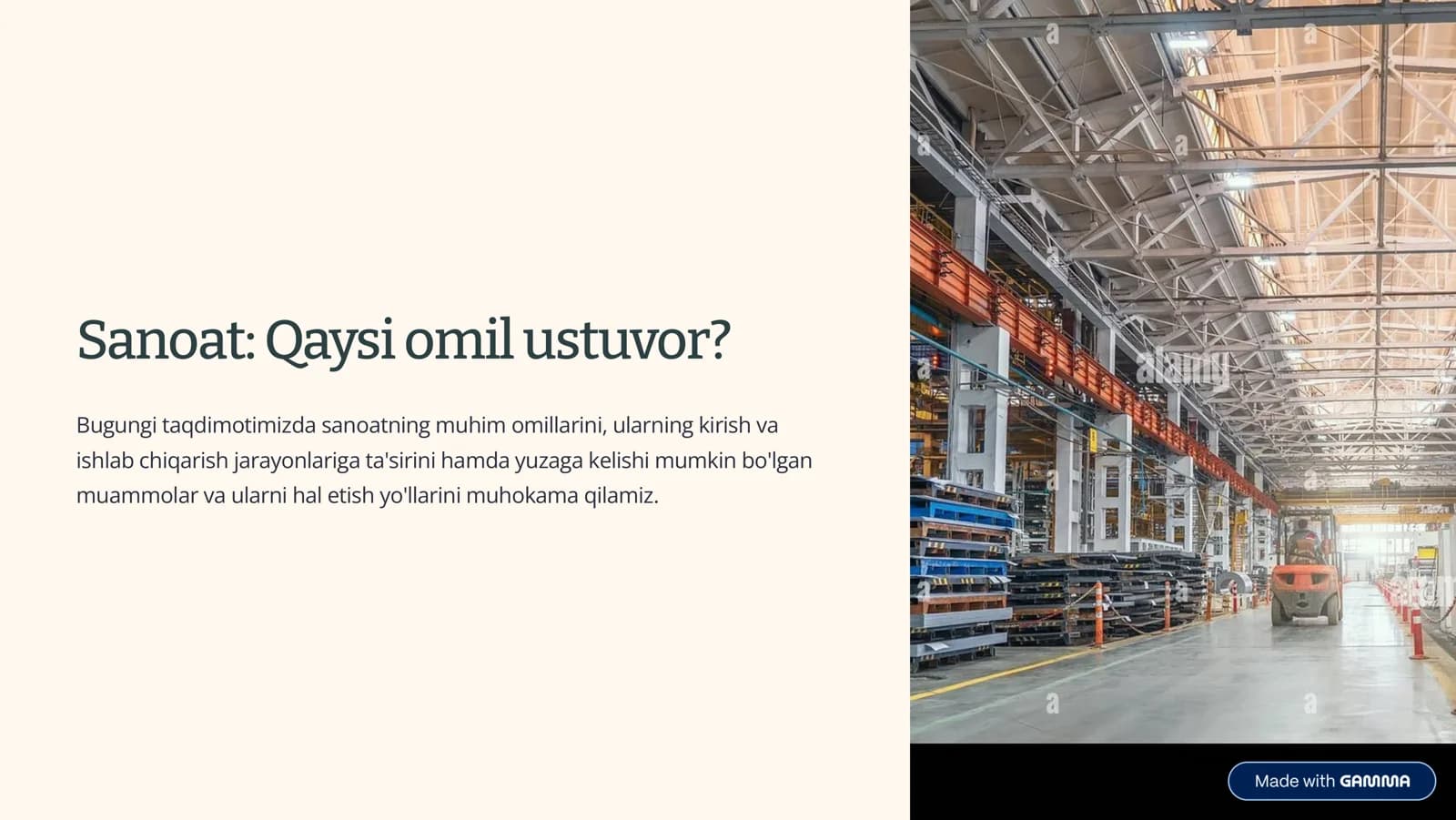 Sanoat: Qaysi omil ustuvor?