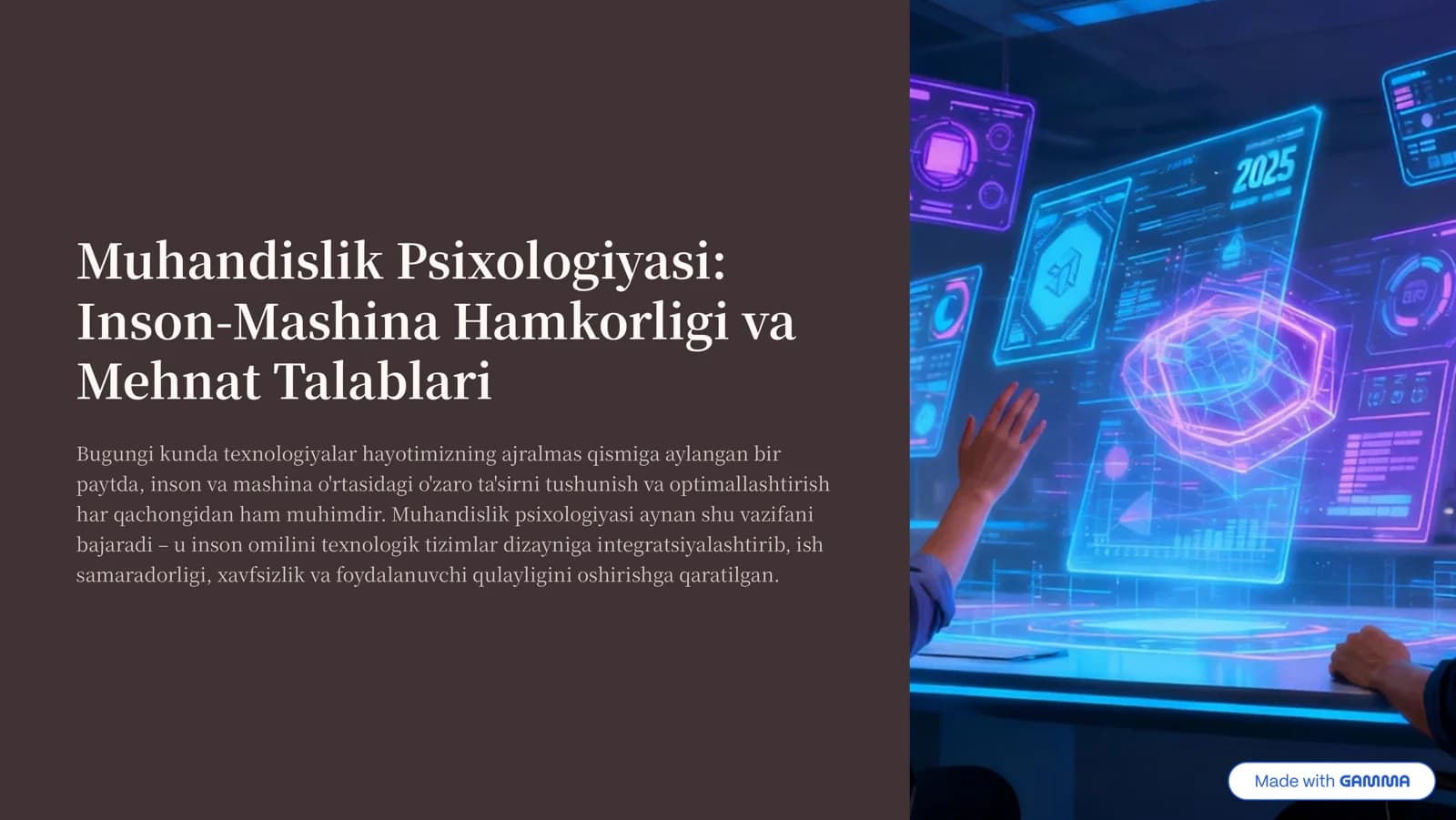 muhandislik psixologiyasi inson