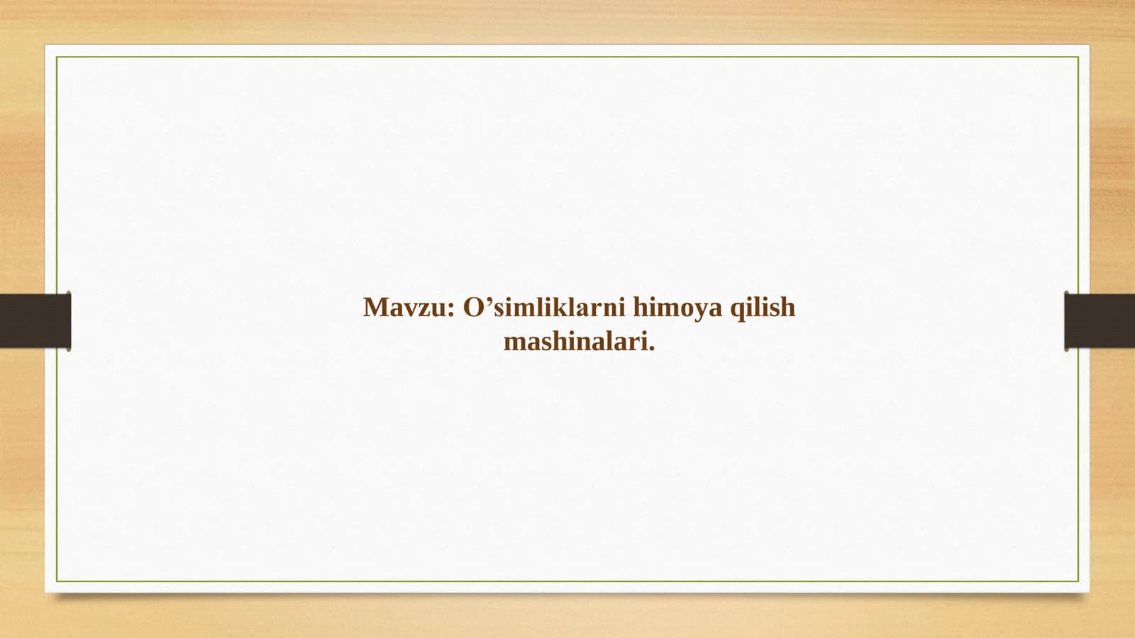 O'simliklarni himoya qilish mashinalari