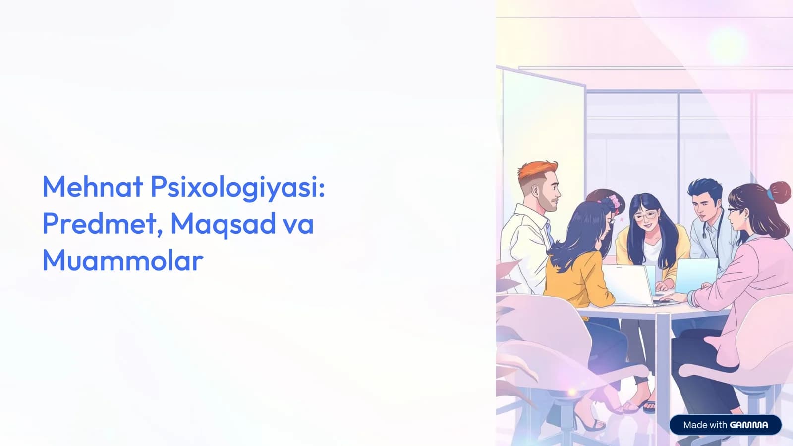 Mehnat Psixologiyasi: Predmet, Maqsad va Muammolar