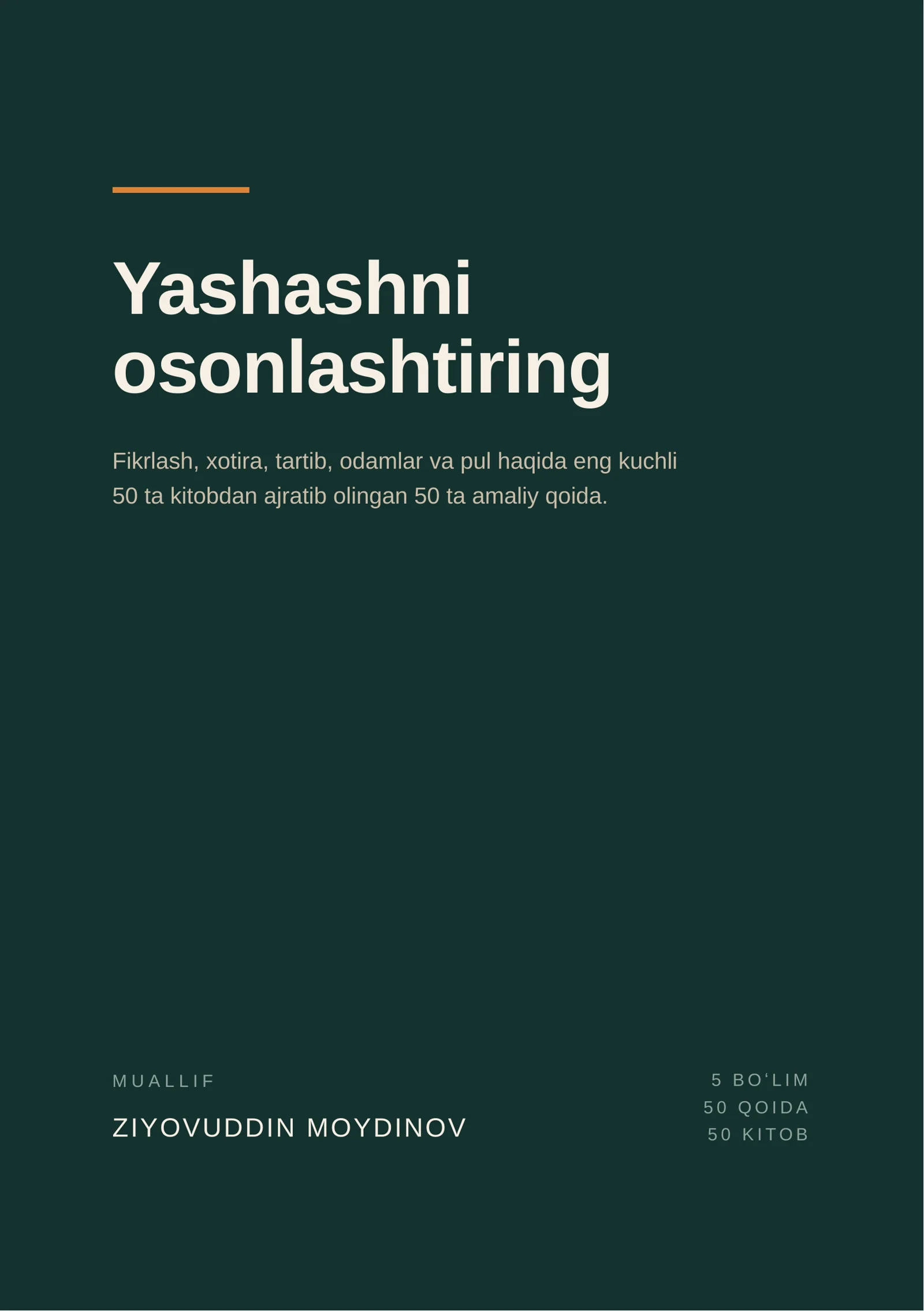 Yashashni osonlashtiring