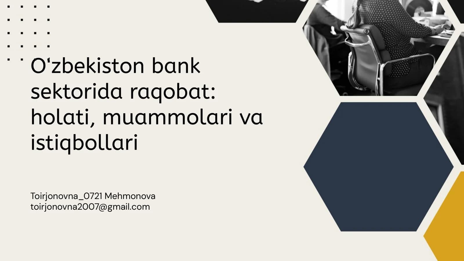 Oʻzbekiston bank sektorida raqobat: holati, muammolari va istiqbollari