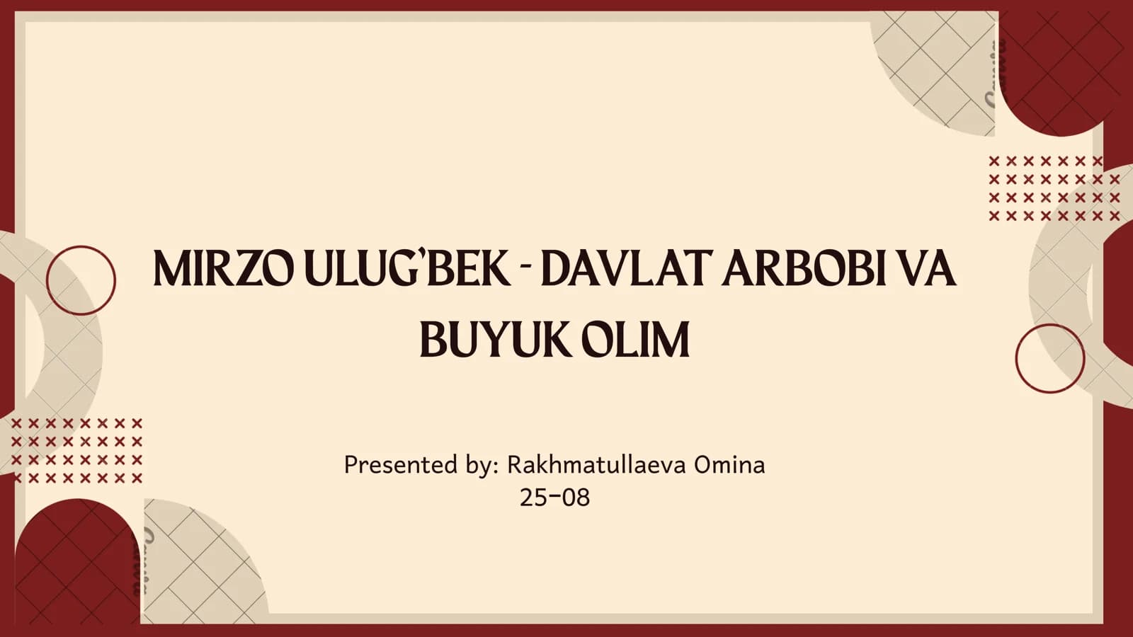 Mirzo Ulug‘bek - Davlat Arbobi va Buyuk Olim