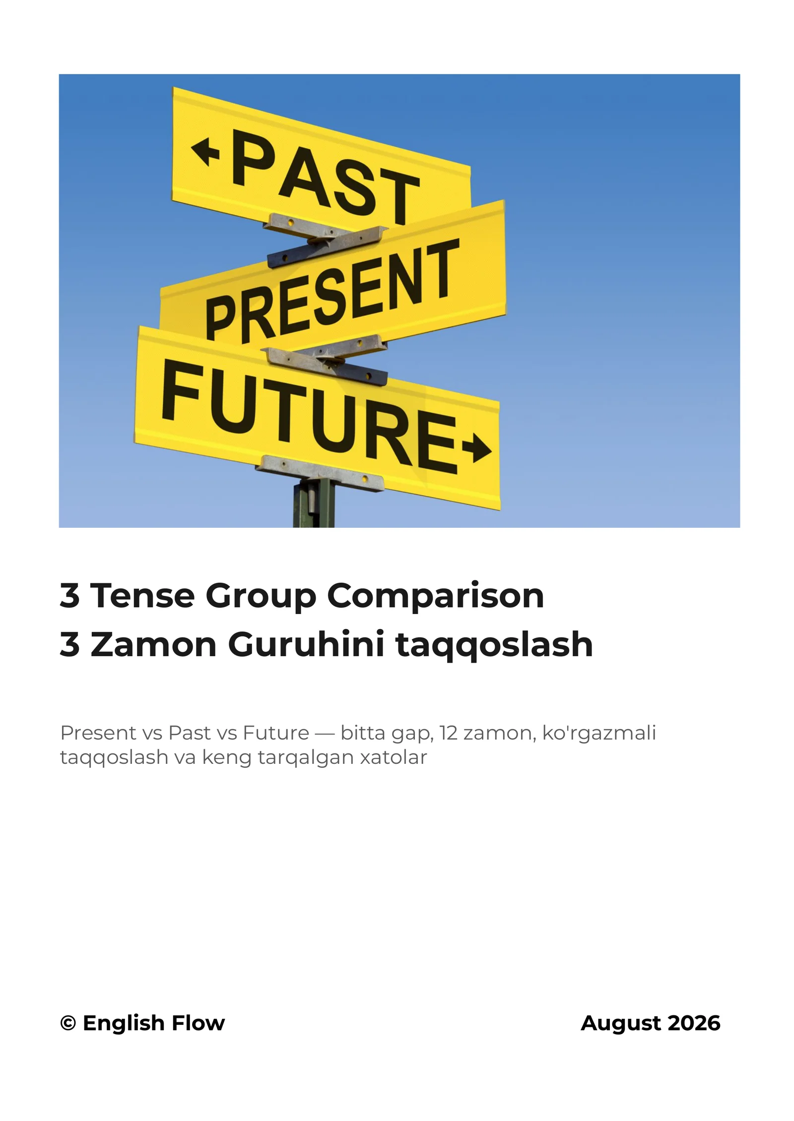 3 Tense Group Comparison
