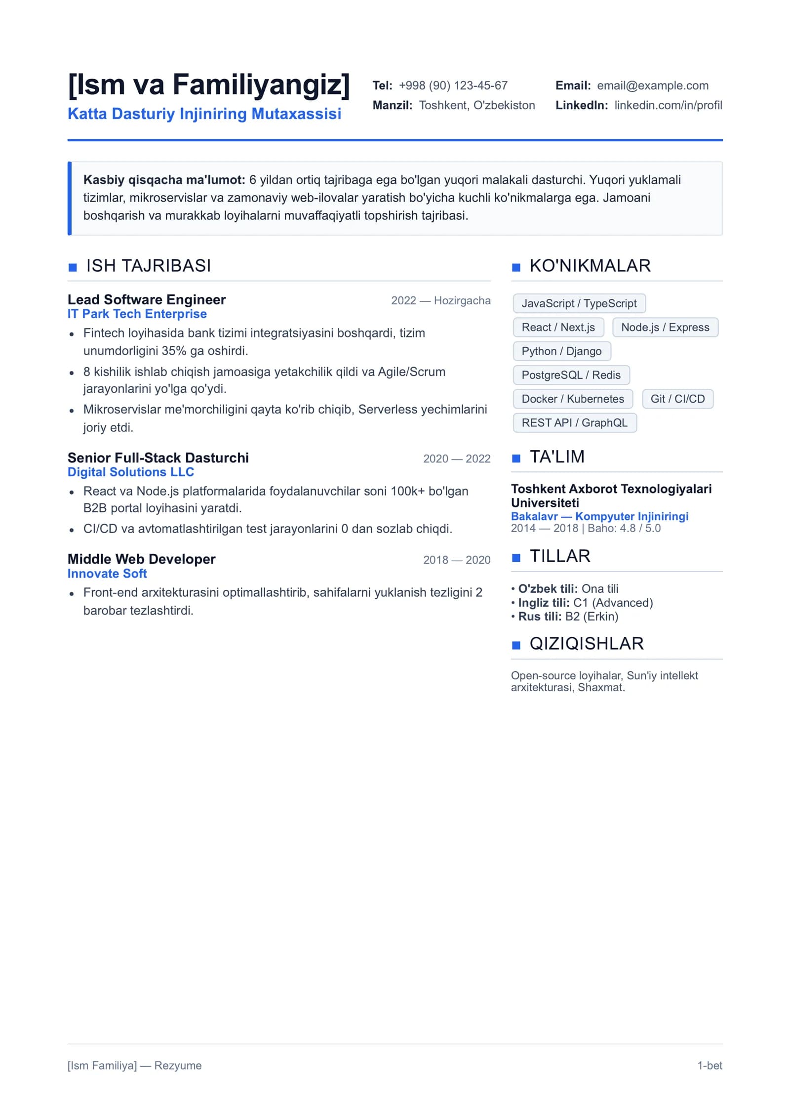 Mukammal resume