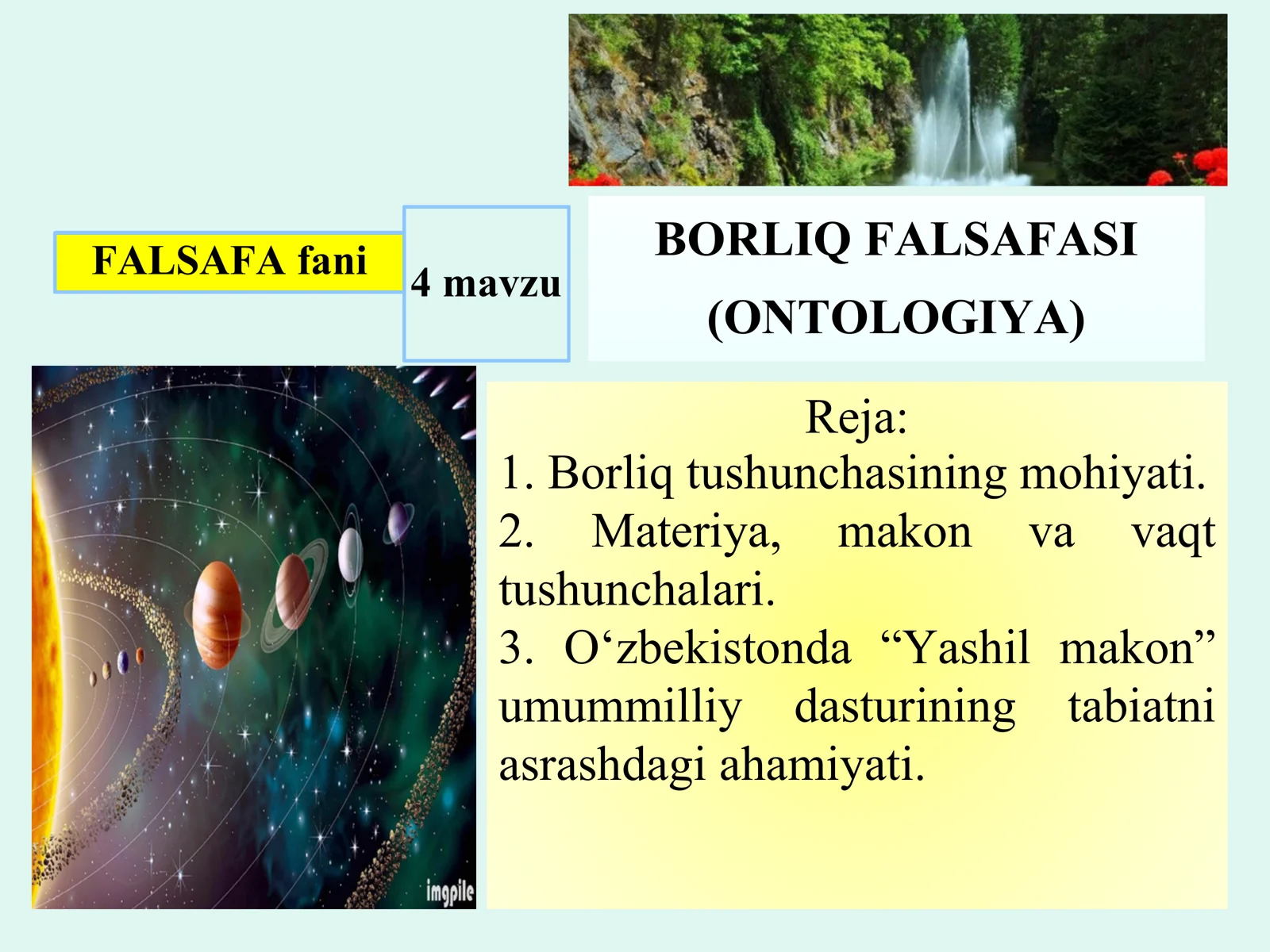 BORLIQ FALSAFASI