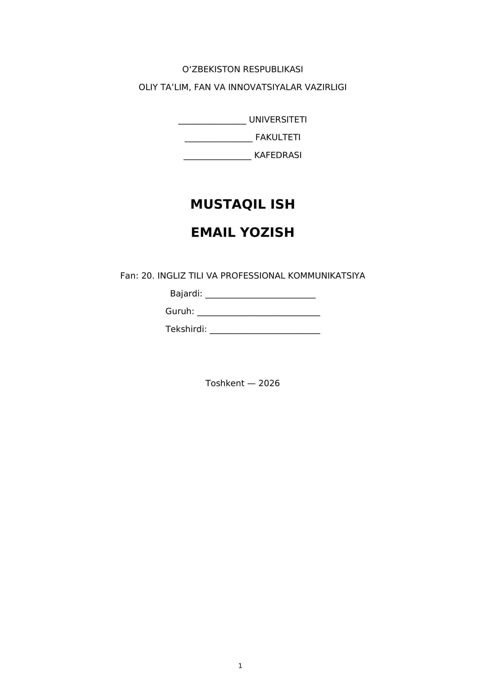 Email yozish