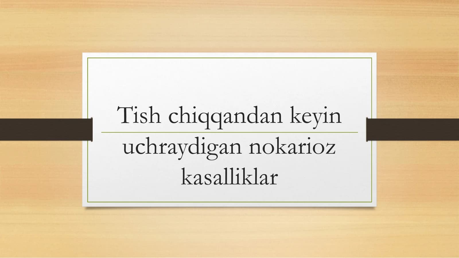 Tish chiqqandan keyin uchraydigan nokarioz kasalliklar