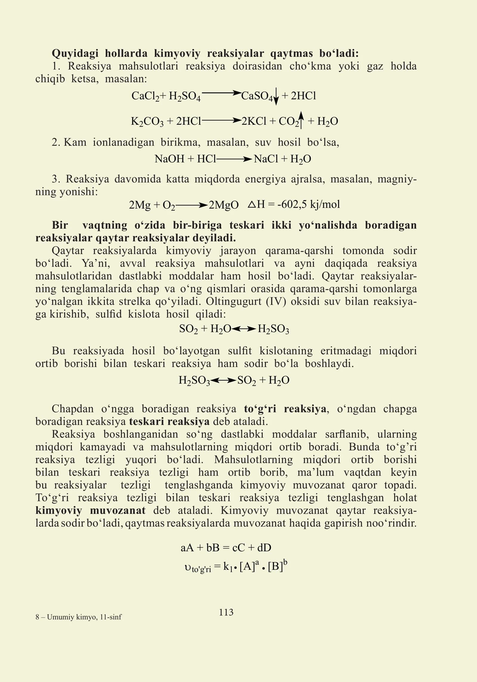 Kimyoviy reaksiyalar