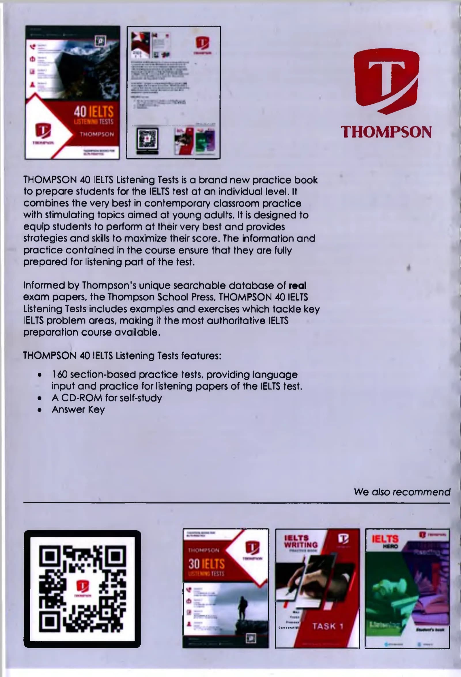 THOMPSON 40 IELTS Listening Tests