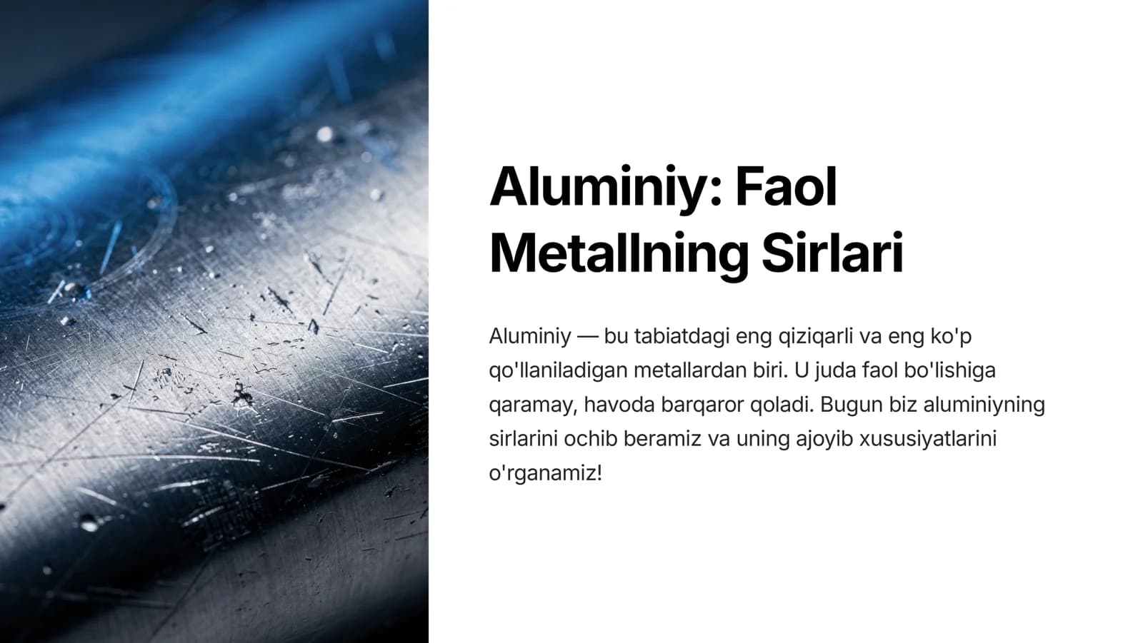 Aluminiy: Faol
