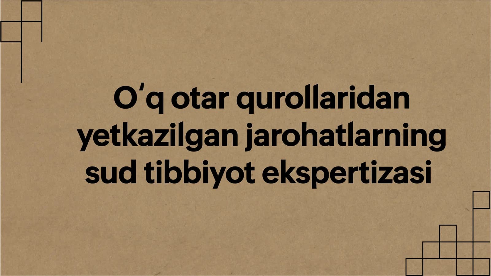 Oʻq otar qurollaridan yetkazilgan jarohatlarning sud tibbiyot ekspertizasi