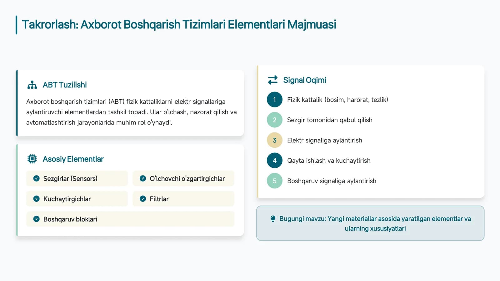 AXBOROT BOSHQARISH TIZIMLARINING  INSTRUMENTAL VOSITALARI