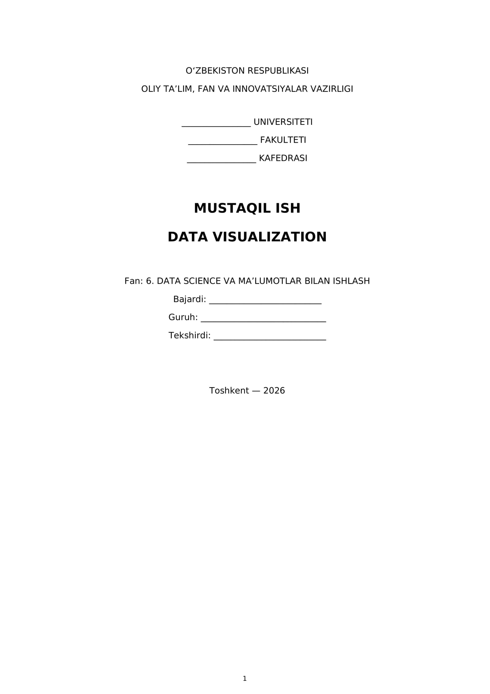 MUSTAQIL ISH DATA VISUALIZATION