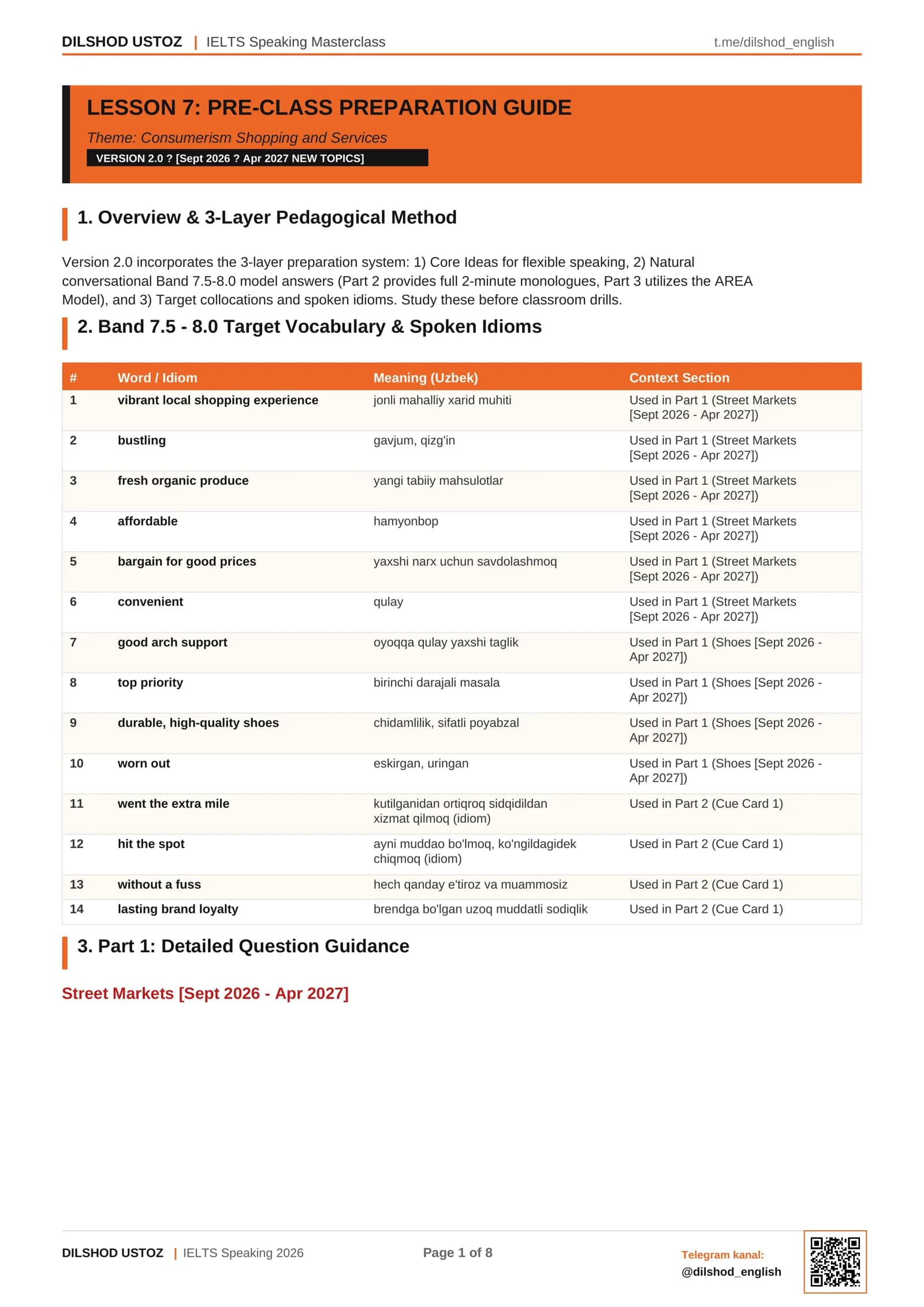 IELTS Speaking Masterclass lesson 7.