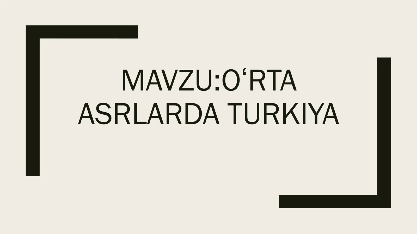 oʻrta asrlarda Turkiya