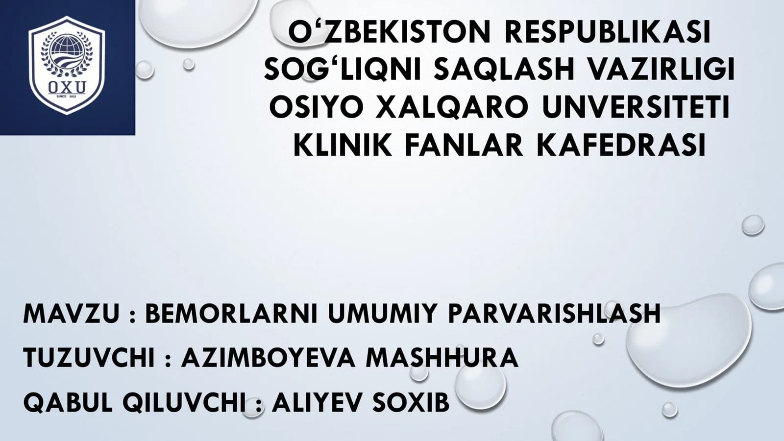 BEMORLARNI UMUMIY PARVARISHLASH Taqdimot (37)