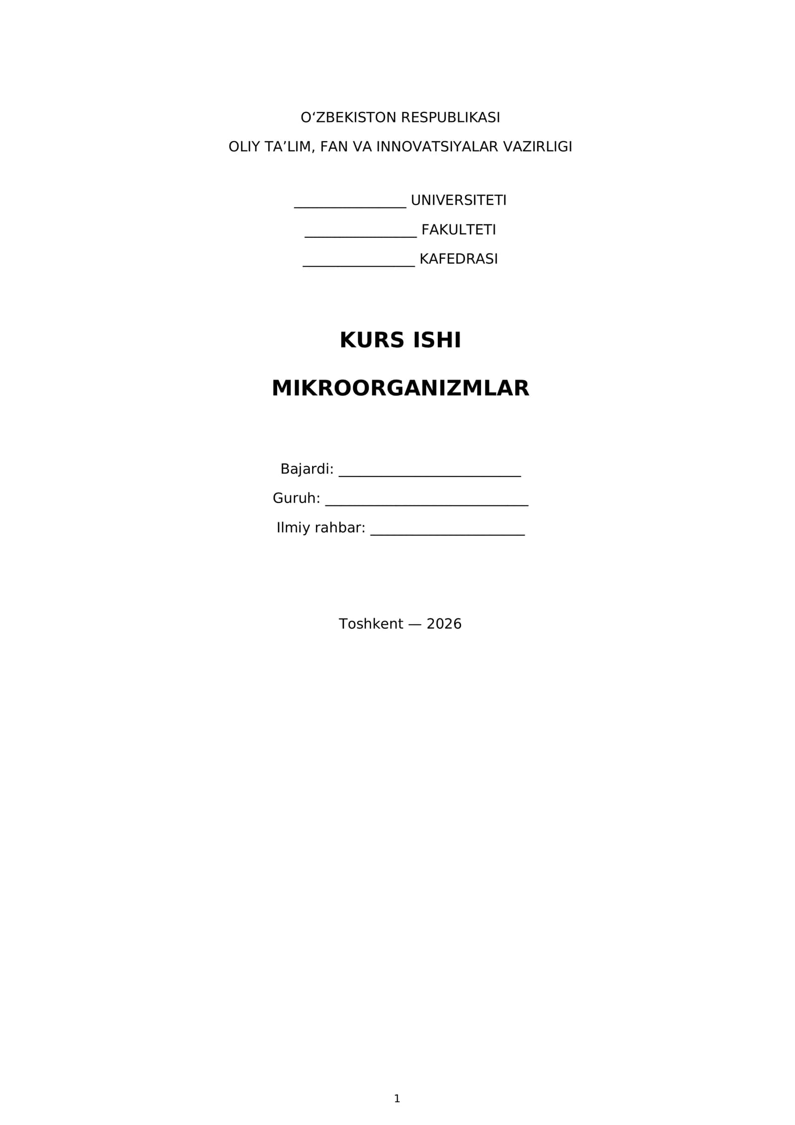 MIKROORGANIZMLAR