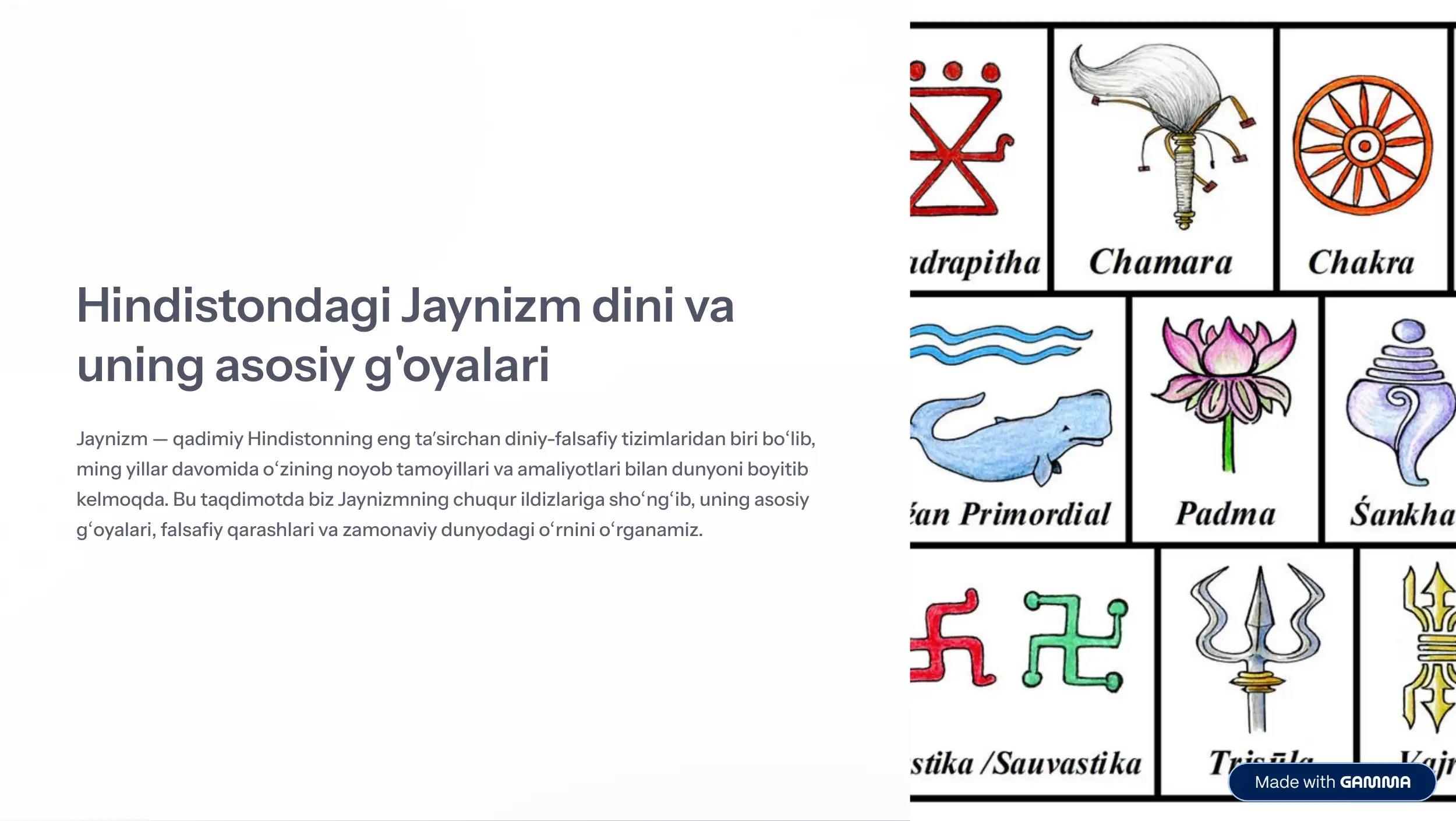 Jaynizm dini va uning asosiy g'oyalari