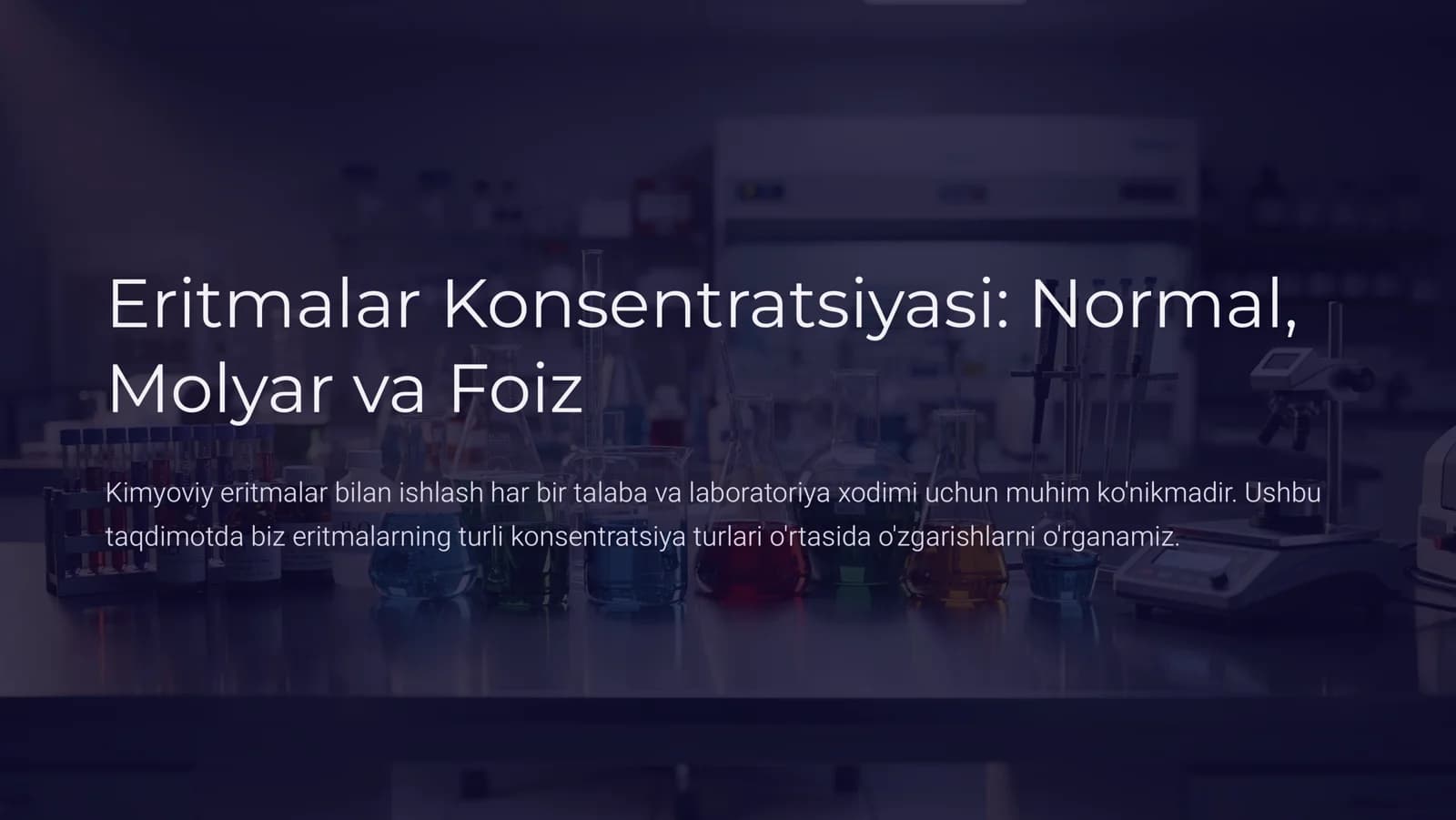 Eritmalar Konsentratsiyasi
