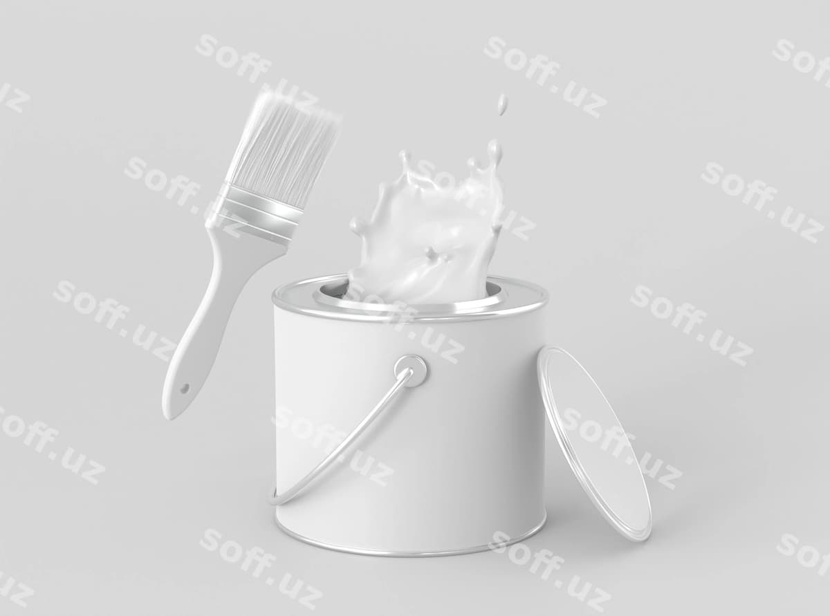 Boj holda dizayni | Paint bucket mockup design