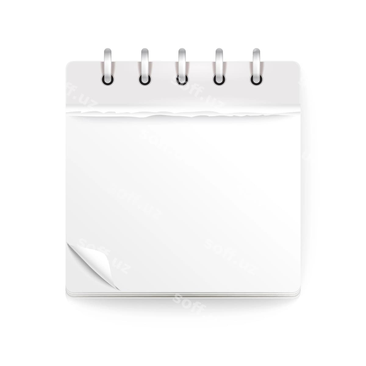 Qog'oz takvim ajralangan oq | Paper calendar isolated white