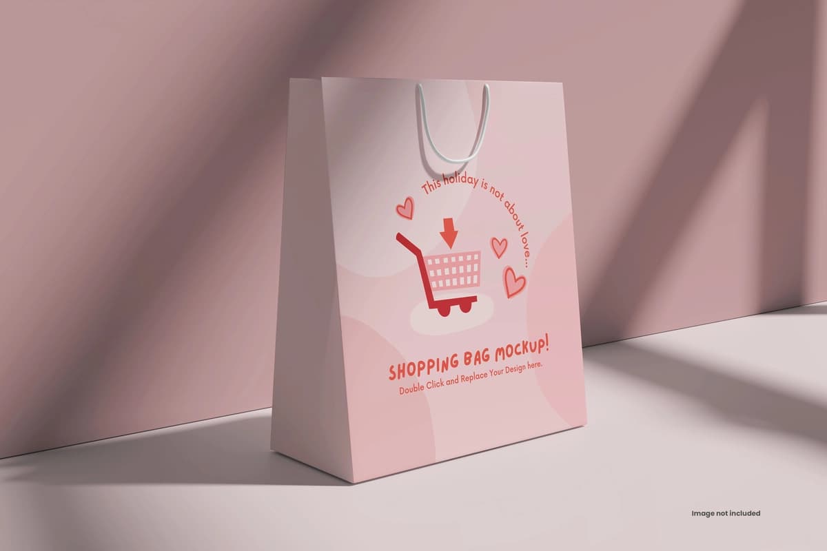 Psd xarid qilish sumkasi maketi | Psd shopping bag mockup