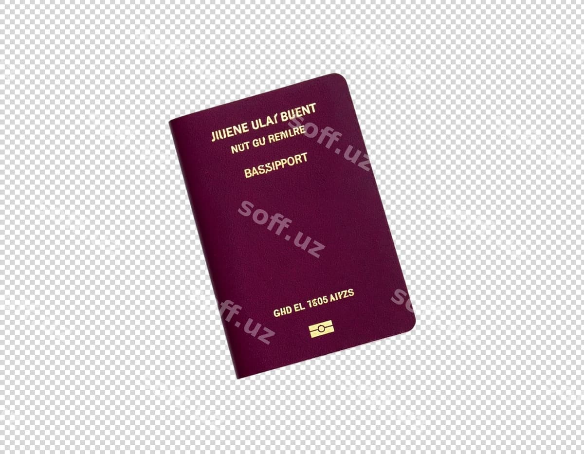 Pasport ajraltirilgan oq fonda | Passport isolated white background