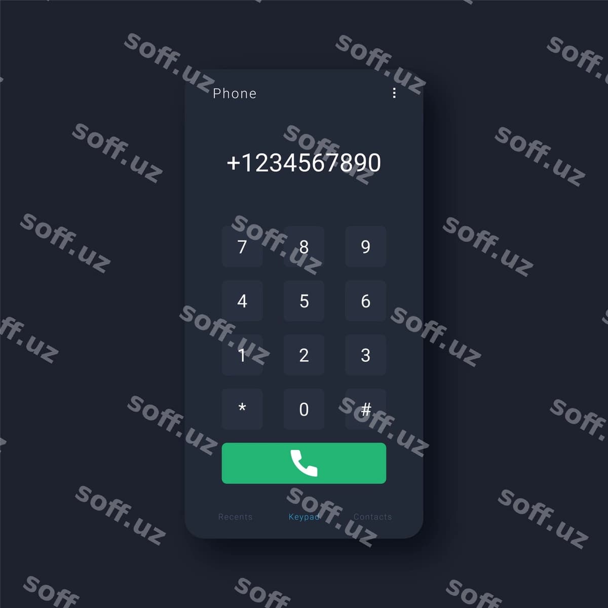 Telefon tugmalar paneli interfeysi | Phone keypad interface